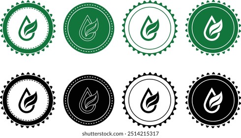 Ecology icon set. Ecology Stamps. Environment, sustainability, nature, recycle, renewable energy; electric bike, eco-friendly, forest, wind power, green symbol. Solid icons vector collection.