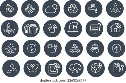 Ecology icon set icon vector design