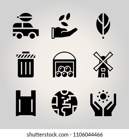 Ecology icon set. vector illustration for web