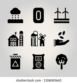 Ecology icon set. vector illustration for web