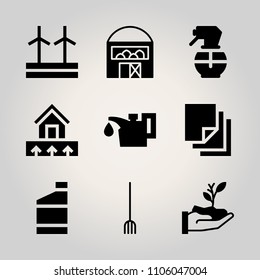 Ecology icon set.  vector illustration for web