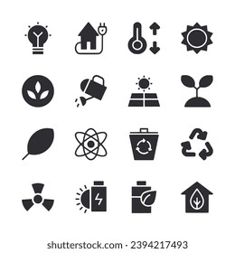 Ecology icon set vector illustration