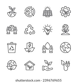Ecology icon set vector illustration