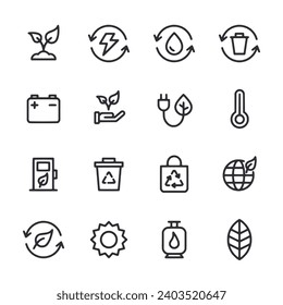 Ecology icon set vector illustration