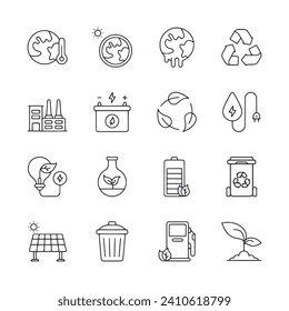 ecology icon set vector illustration