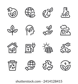 ecology icon set vector illustration