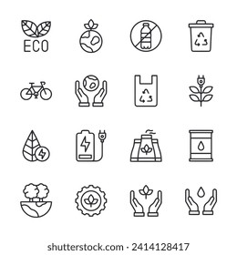 ecology icon set vector illustration