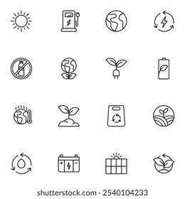 ecology icon set vector illustration