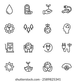 ecology icon set vector illustration