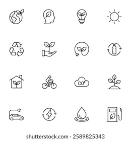 ecology icon set vector illustration