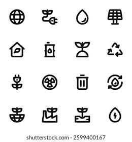ecology icon set vector illustration