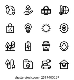 ecology icon set vector illustration