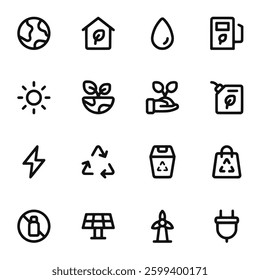 ecology icon set vector illustration