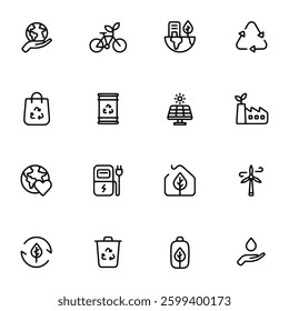 ecology icon set vector illustration