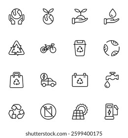 ecology icon set vector illustration