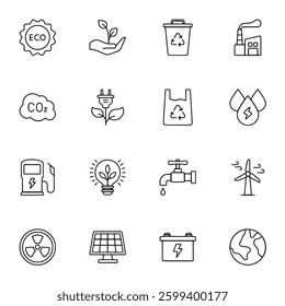 ecology icon set vector illustration