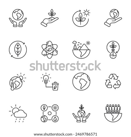 ecology icon set vector illustration