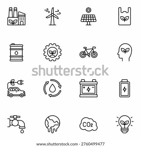 Ecology icon set vector illustration