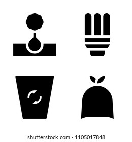Ecology icon set. vector, urban, trash and save vector illustration for web