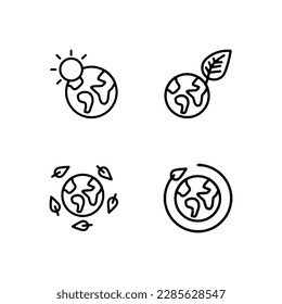 Ecology icon set for web design