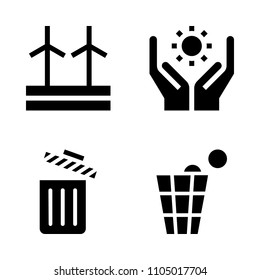 Ecology icon set. web, rotation, home and electricity vector illustration for web