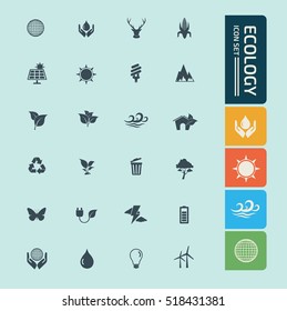 Ecology icon set,clean vector