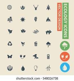 
Ecology icon set,clean vector