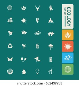 Ecology icon set,clean vector