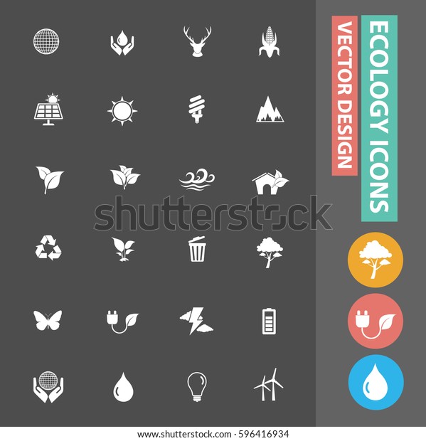 Ecology icon set,clean
vector