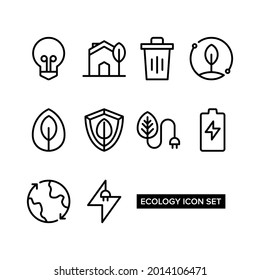 Ecology Icon Sets with Line Style