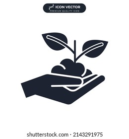 ecology icon symbol template for graphic and web design collection logo vector illustration