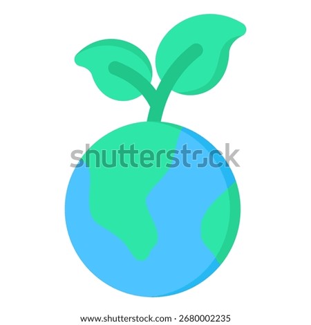 Ecology icon symbol. Vector illustration.