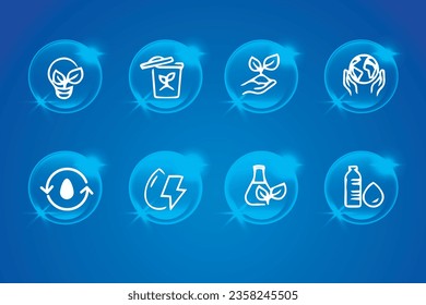 Ecology icon technology concept vector collection