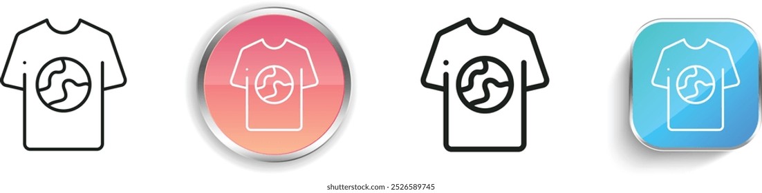 ícone ecologia. Design fino, linear, regular e estilo botão isolado no fundo branco