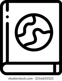 Icono de ecología. Diseño De Estilo Lineal Delgado Aislado Sobre Fondo Blanco