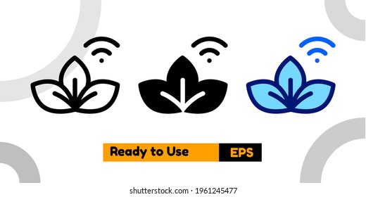 ecology icon with three style and isolated sign symbol vector illustration high quality for banner, poster, social media, presentation, and website