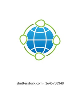 Ökologie Symbol Vektorillustration Design Illustration. Eco Friendly Symbol Symbol Symbol Zeichen für Logo, Web, App, grafische Elemente, UI. Ökologie-Symbol einzeln auf weißem Hintergrund.