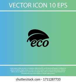 Ecology icon. Vector EPS 10. Leaflet. ecology. purity. future is displayed. flat style. ecology