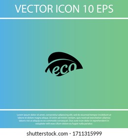 Ecology icon. Vector EPS 10. Leaflet. ecology. purity. future is displayed. flat style. ecology