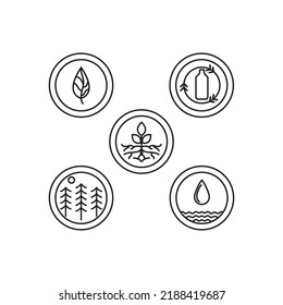 ecology icon vector illustration template design