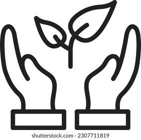 Imagen vectorial de icono de ecología. Adecuado para aplicaciones web móviles y medios de impresión.