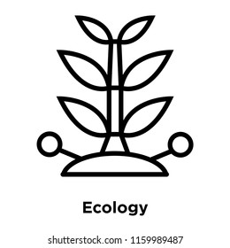 Ecology icon vector isolated on white background, Ecology transparent sign , line or linear sign, element design in outline style