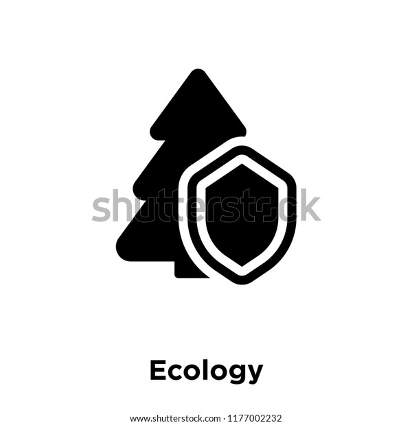 Ecology icon vector isolated on white background,\
logo concept of Ecology sign on transparent background, filled\
black symbol