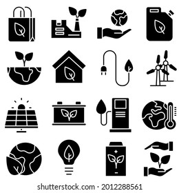 Ecology icon vector set.  Green technology illustration sign collection. Environment symbol or logo.