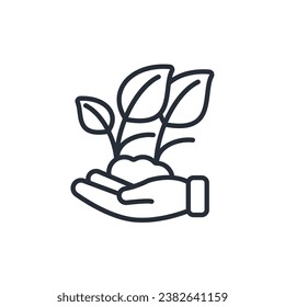 ecology icon. vector.Editable stroke.linear style sign for use web design,logo.Symbol illustration.