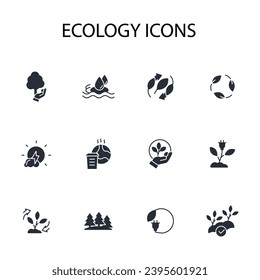 Icono de ecología. vector.Curso editable.Signo de estilo lineal para uso de diseño web,logotipo.Ilustración de símbolo.