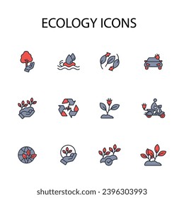 Icono de ecología. vector.Curso editable.Signo de estilo lineal para uso de diseño web,logotipo.Ilustración de símbolo.