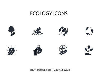 Ecology icon. vector.Editable stroke.linear style sign for use web design,logo.Symbol illustration.