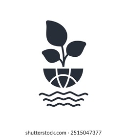 ecology icon. vector.Editable stroke.linear style sign for use web design,logo.Symbol illustration.