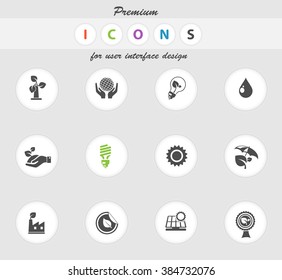 Ecology icon for web sites and user interface
